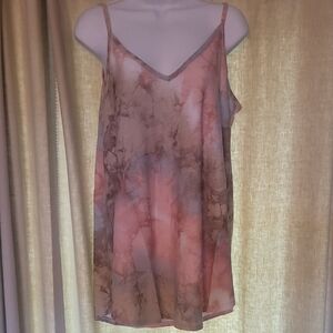 Zenana Outfitters Pink Tie-Dye Sleeveless Tank Top